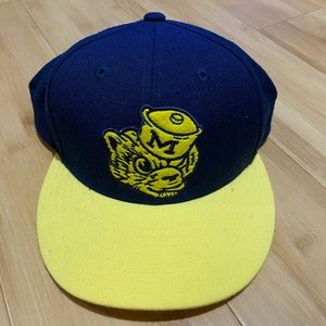 Michigan Wolverines Throwback Maize and Blue Cap